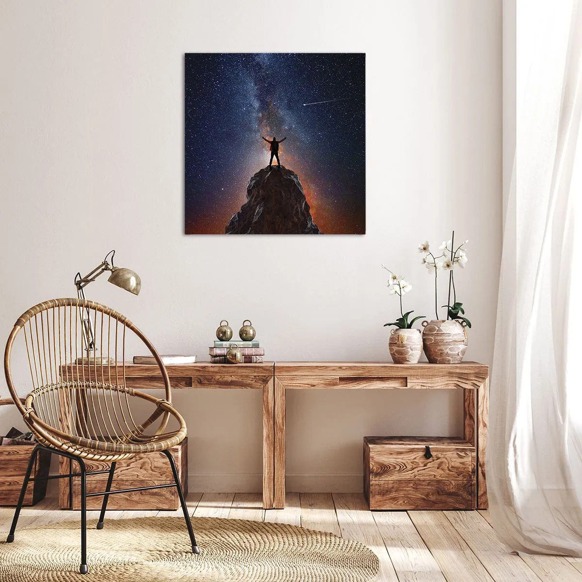 Impression sur toile - Image sur toile - Le force est avec moi! - 40x40 cm