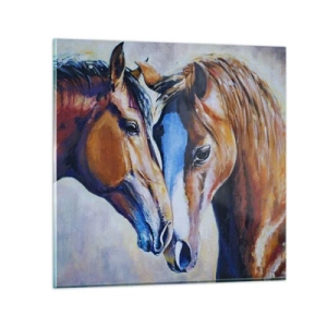 Impression sur verre - Image sur verre - Est-ce de l'amitié ? Ou de l'amour ? - 40x40 cm