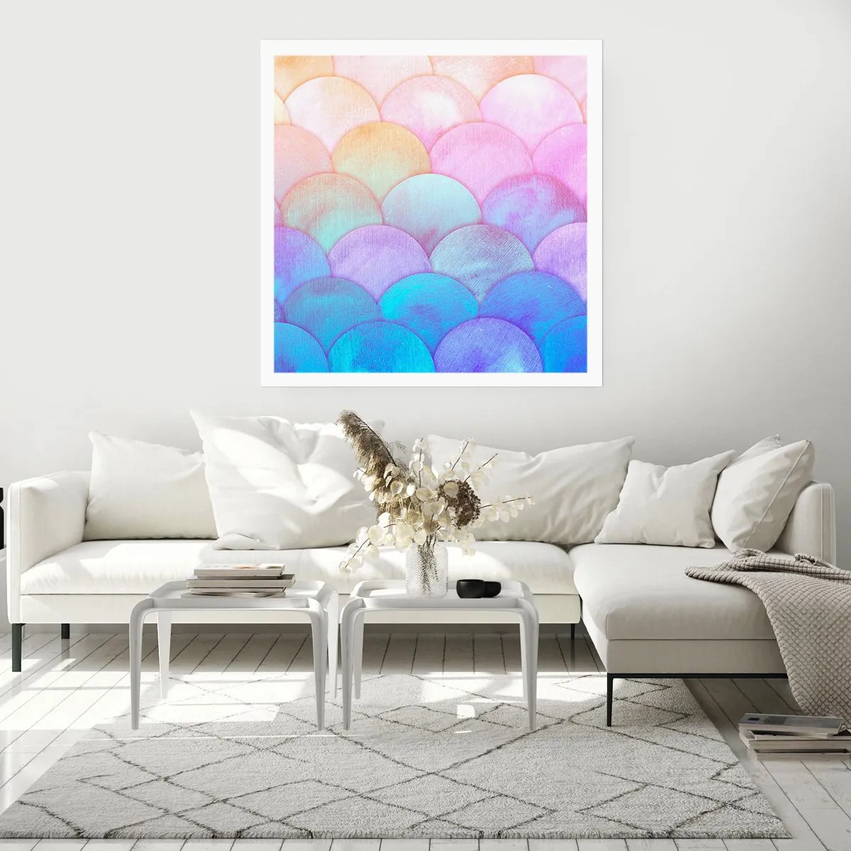 Affiche - Poster - Écailles de perles - 60x60 cm