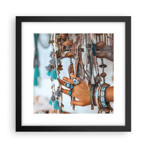 Affiche dans un cadre noir - Poster - Trésor local - 30x30 cm