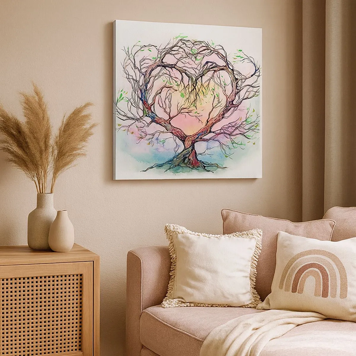 Impression sur toile - Image sur toile - Ensemble contre les tempêtes - 30x30 cm