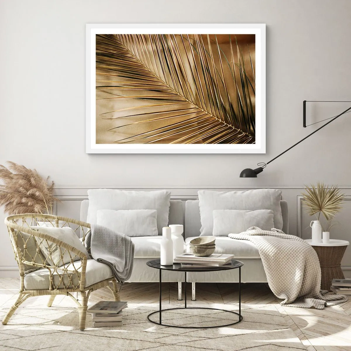 Affiche dans un cadre blanc - Poster - Colonnade naturelle - 50x40 cm