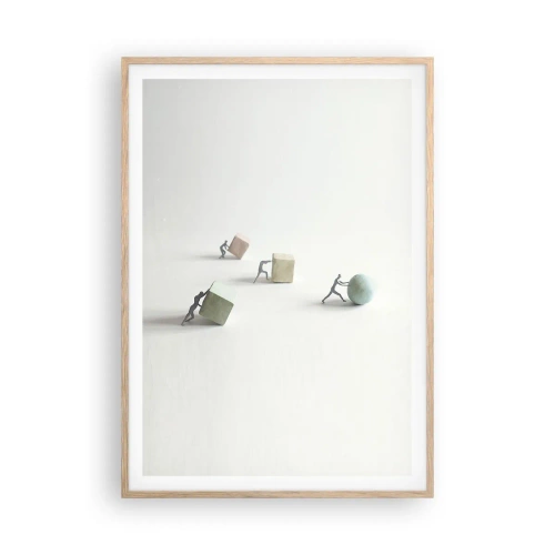 Affiche dans un chêne clair - Poster - Rien que la vie - 70x100 cm