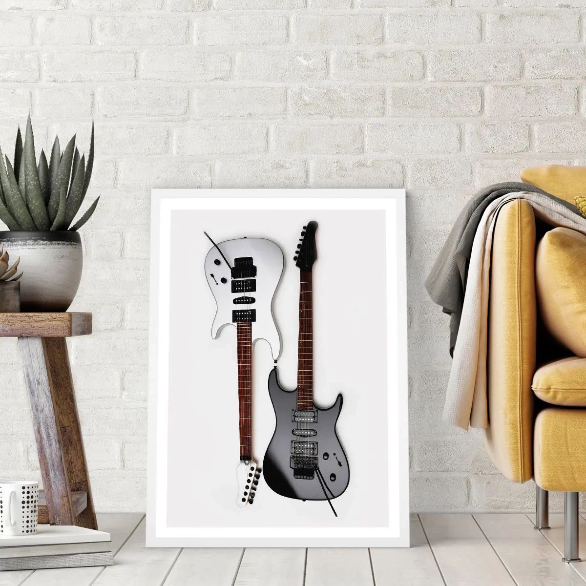 Affiche dans un cadre blanc - Poster - Harmonie des formes - 50x70 cm