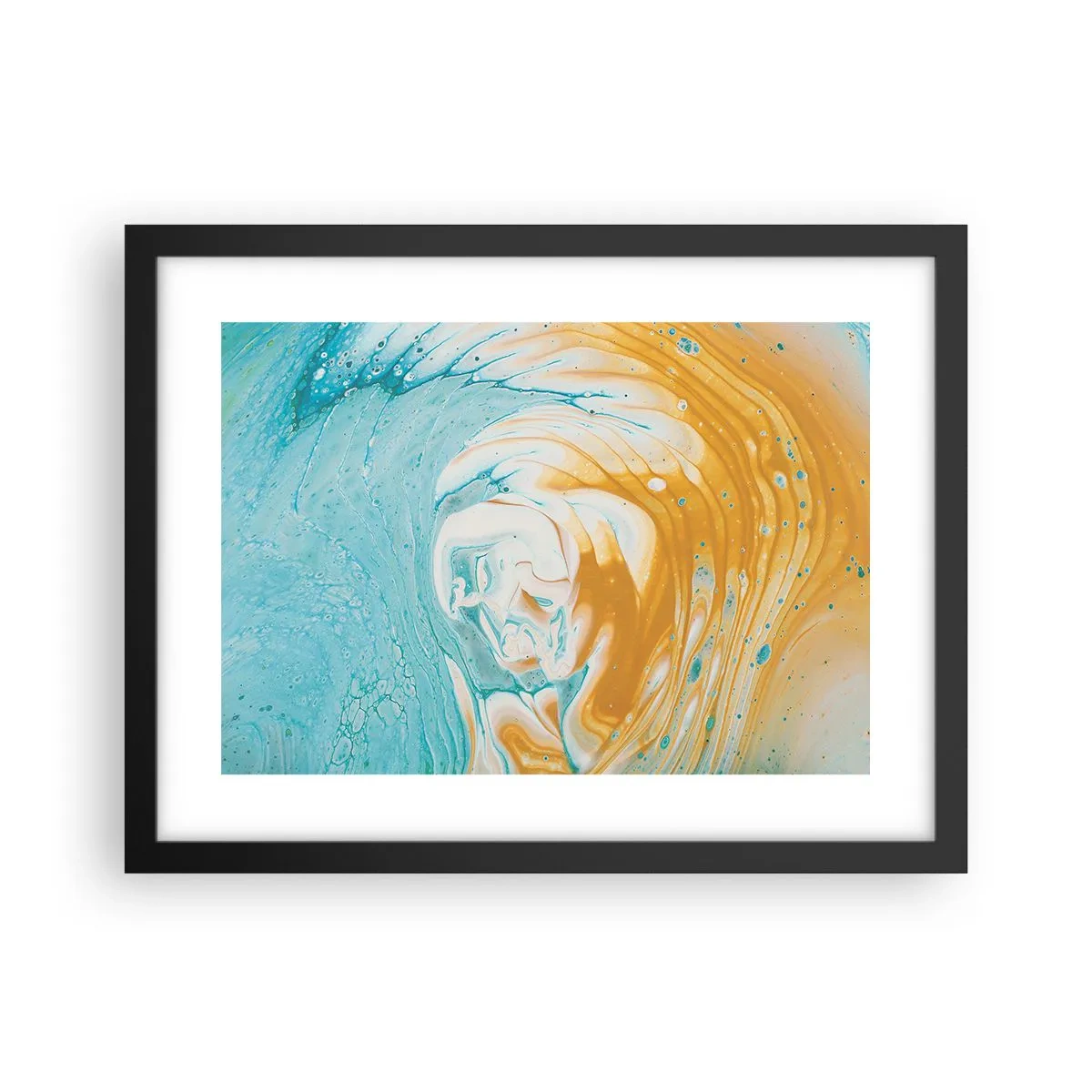 Affiche dans un cadre noir - Poster - Tourbillon pastel - 40x30 cm