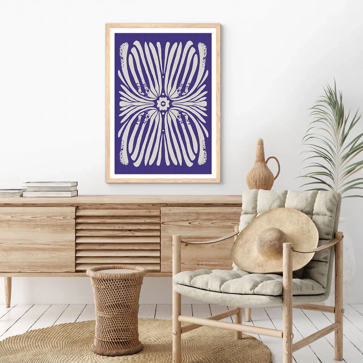 Affiche dans un chêne clair - Poster - Inspirations ethniques - 50x70 cm