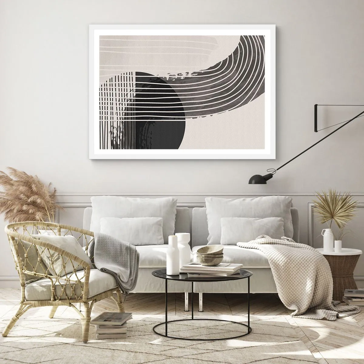 Affiche dans un cadre blanc - Poster - Aller et retour - 91x61 cm