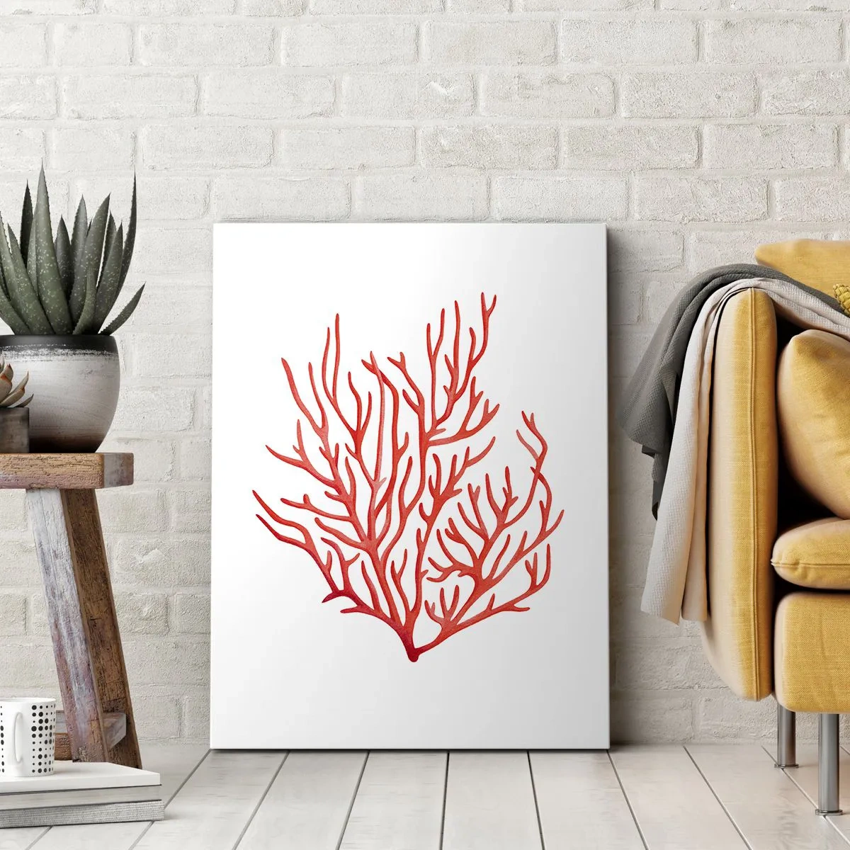 Impression sur toile - Image sur toile - Filigrane de corail - 45x80 cm