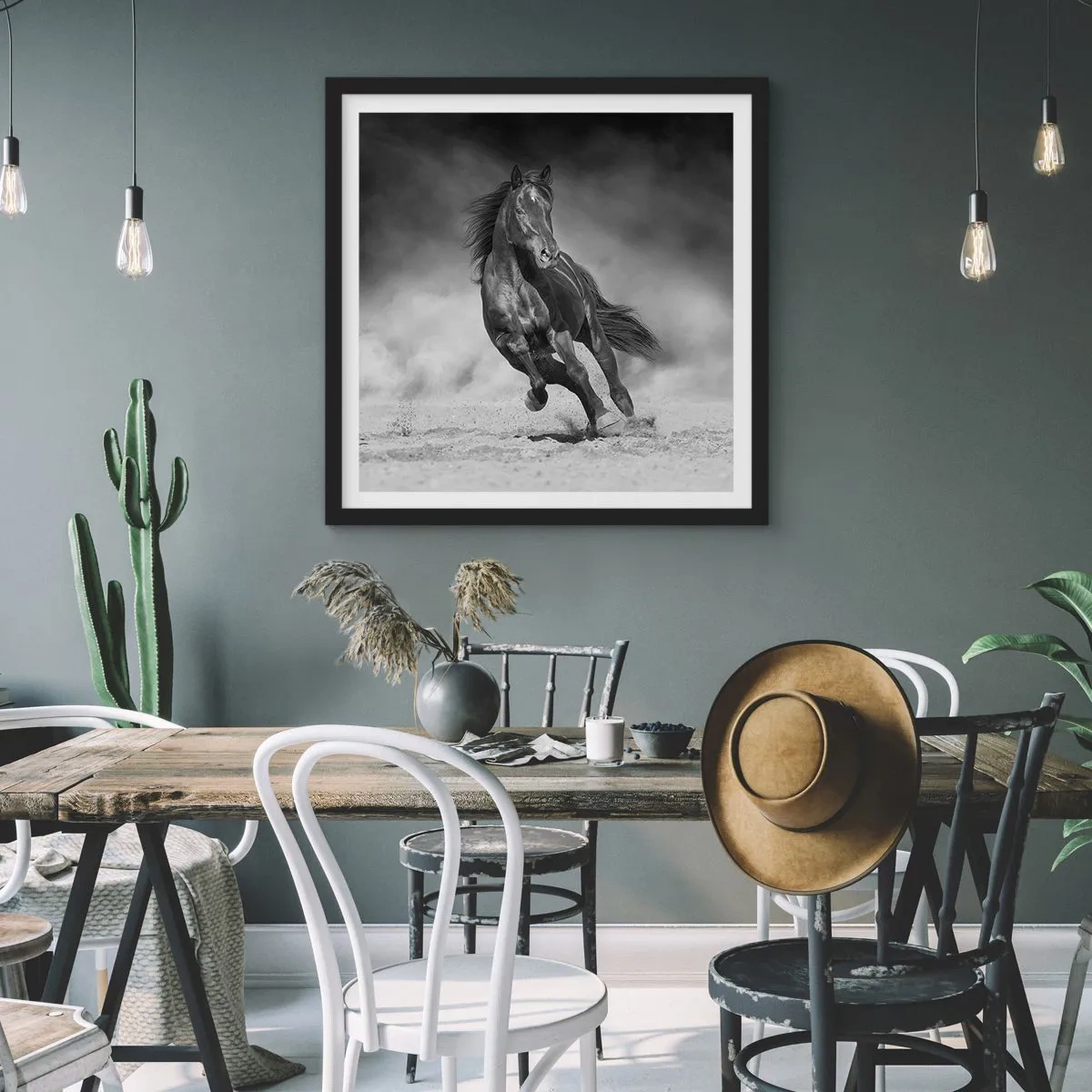 Affiche dans un cadre noir - Poster - Digne de l'émir lui-même - 60x60 cm