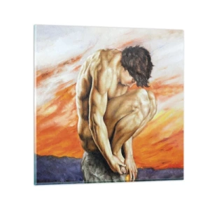 Impression sur verre - Image sur verre - Plongé dans ses pensées - 70x70 cm