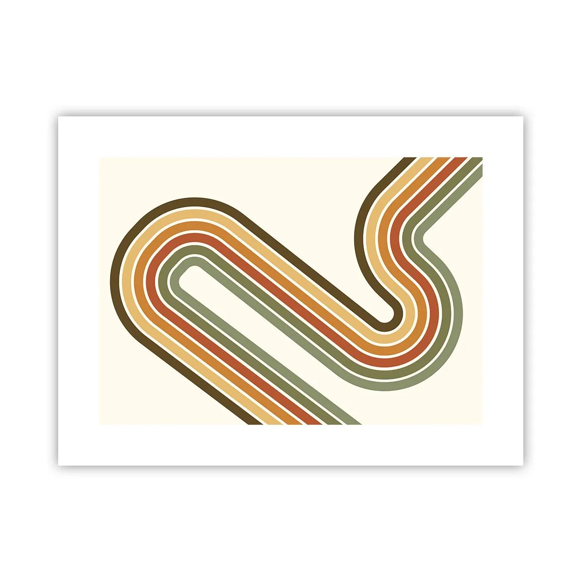Affiche - Poster - En zig zag vers le but - 40x30 cm