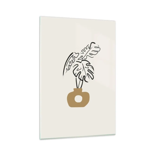 Impression sur verre - Image sur verre - Monstera – décoration de la maison - 80x120 cm