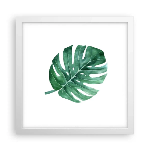 Affiche dans un cadre blanc - Poster - Concept vert - 30x30 cm