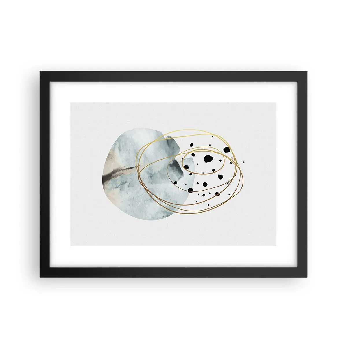 Affiche dans un cadre noir - Poster - Emmêlement de l'espace - 40x30 cm