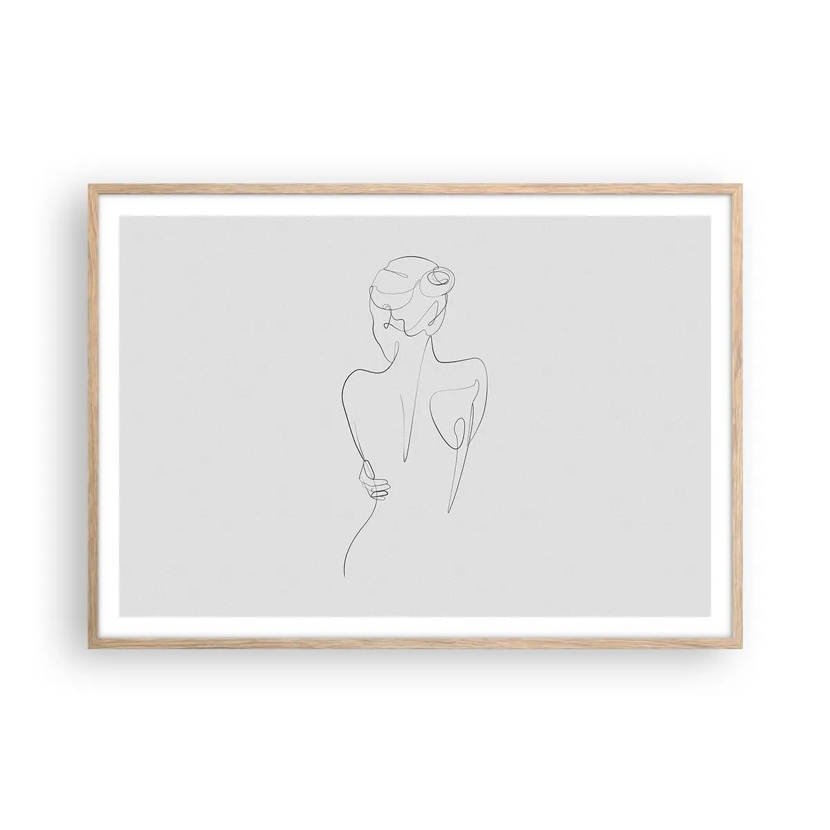 Affiche dans un chêne clair - Poster - Musique corporelle - 100x70 cm