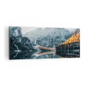 Impression sur toile - Image sur toile - Reflet de paysage - 100x40 cm