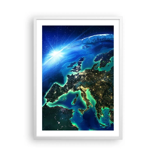 Affiche dans un cadre blanc - Poster - Europe pétillante - 50x70 cm