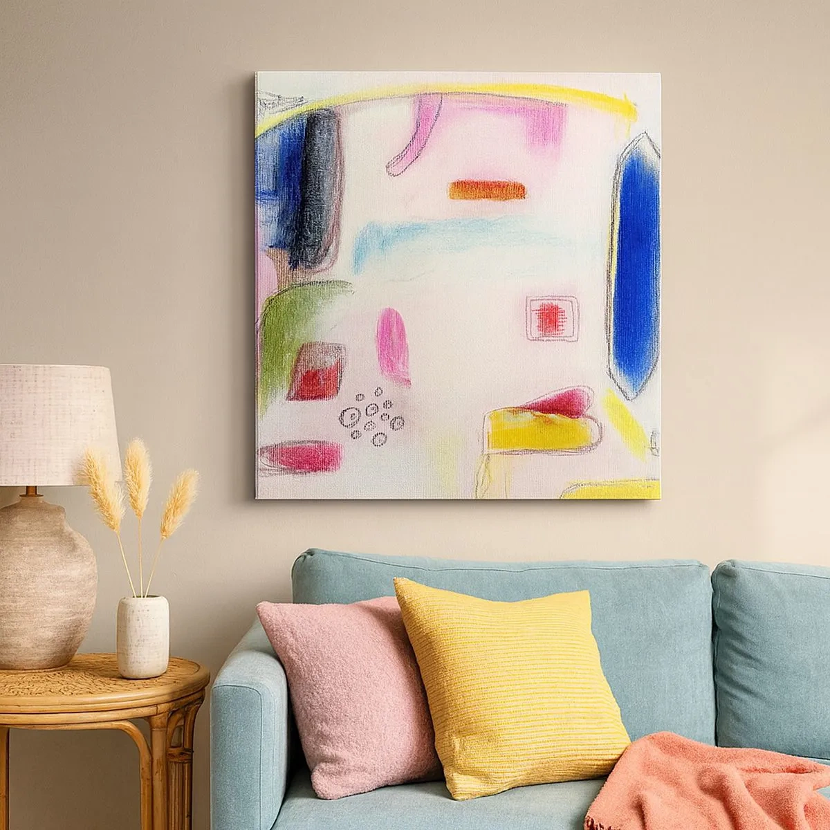 Impression sur toile - Image sur toile - Plus convexe que concave ou plat - 30x30 cm