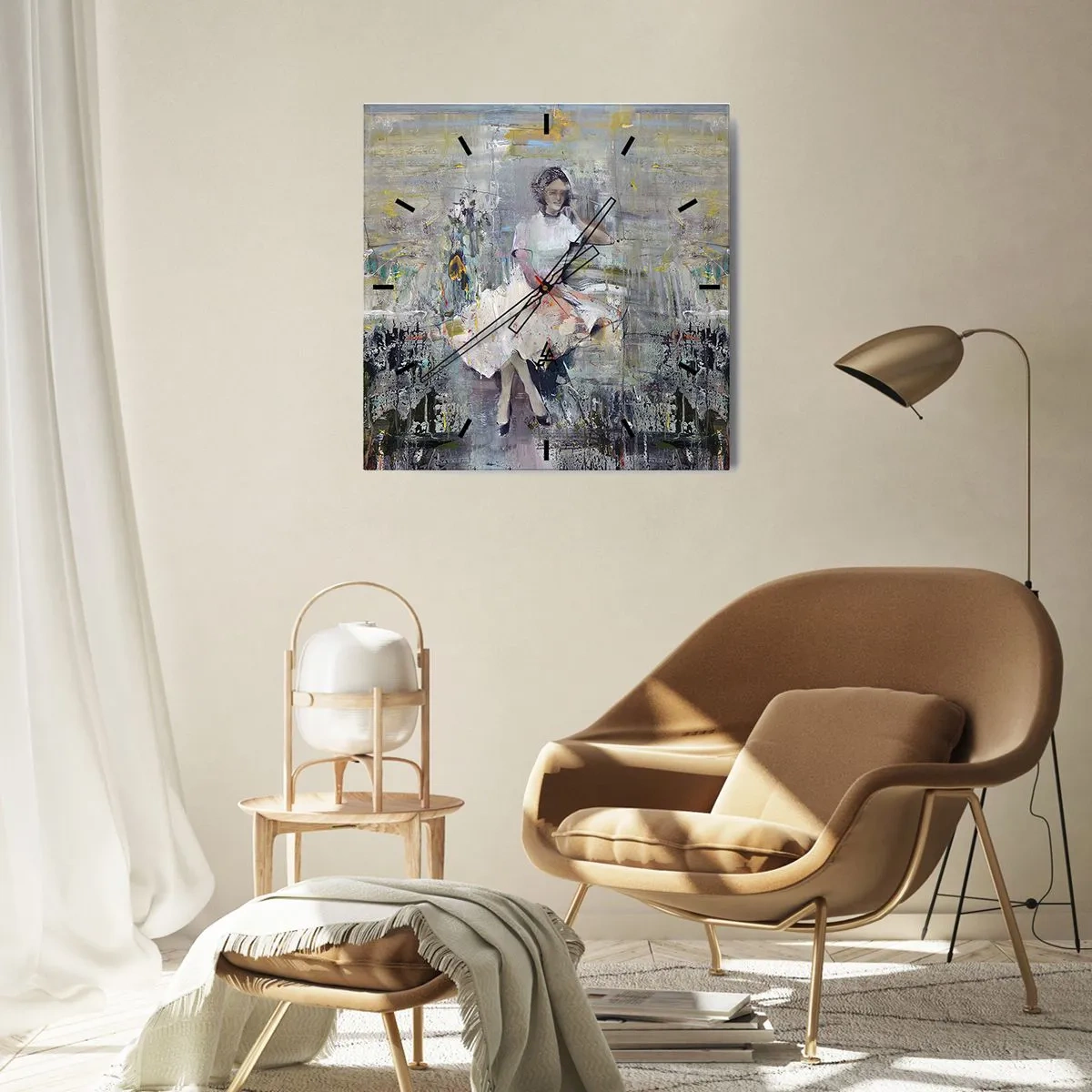 Horloge murale - Pendule murale - Classique et moderne - 40x40 cm