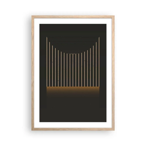 Affiche dans un chêne clair - Poster - Explorez les ténèbres - 50x70 cm