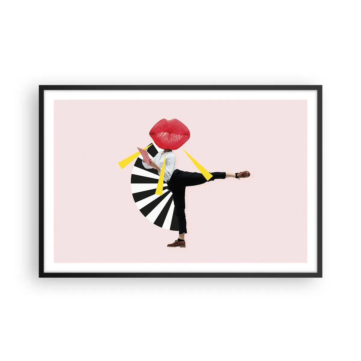 Affiche dans un cadre noir - Poster - Pop-art surréaliste - 91x61 cm