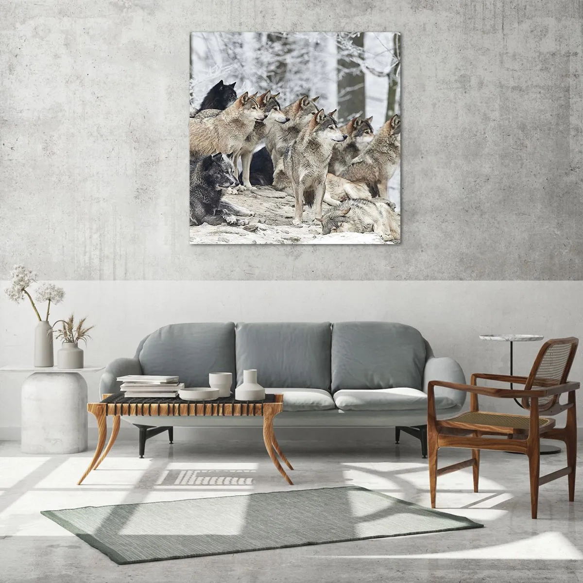 Impression sur verre - Image sur verre - Famille et amis - 70x70 cm