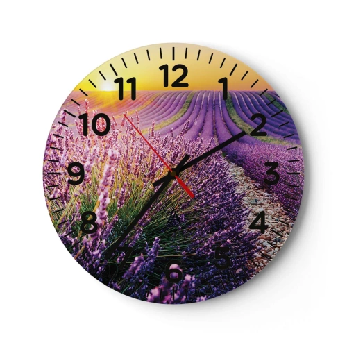Horloge murale - Pendule murale - Tige parfumée - 30x30 cm