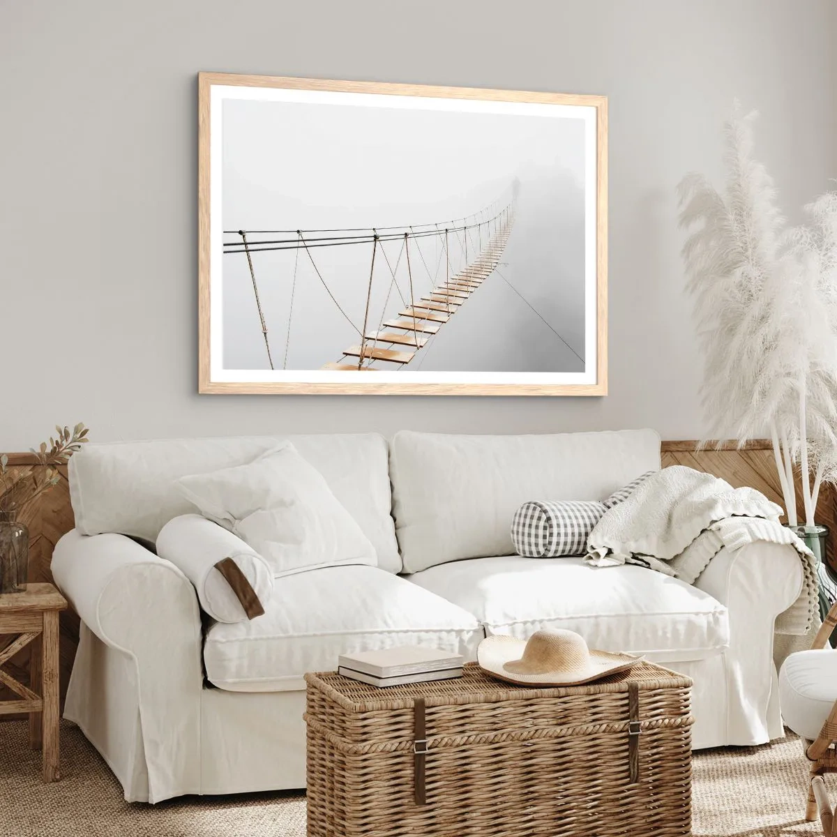 Affiche dans un chêne clair - Poster - Où cela va-t-il te mener? - 100x70 cm