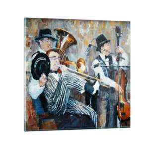 Impression sur verre - Image sur verre - C'est tout le Jazz - 70x70 cm