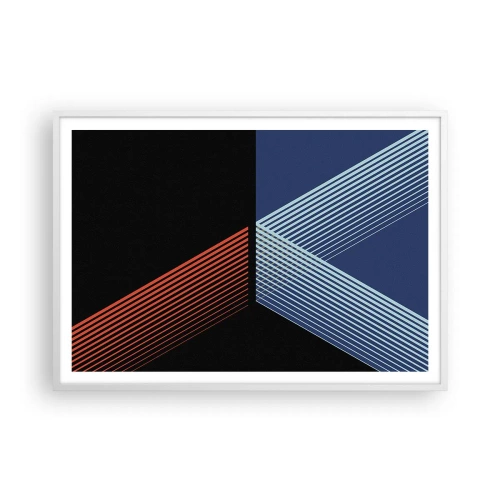 Affiche dans un cadre blanc - Poster - Histoire simple - 100x70 cm