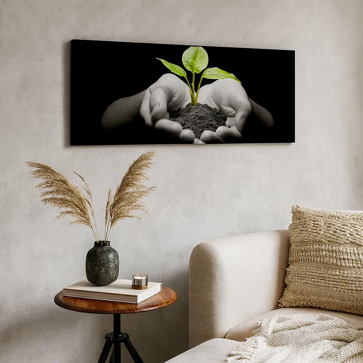 Impression sur toile - Image sur toile - J'aime la nature, je la protège - 30x30 cm