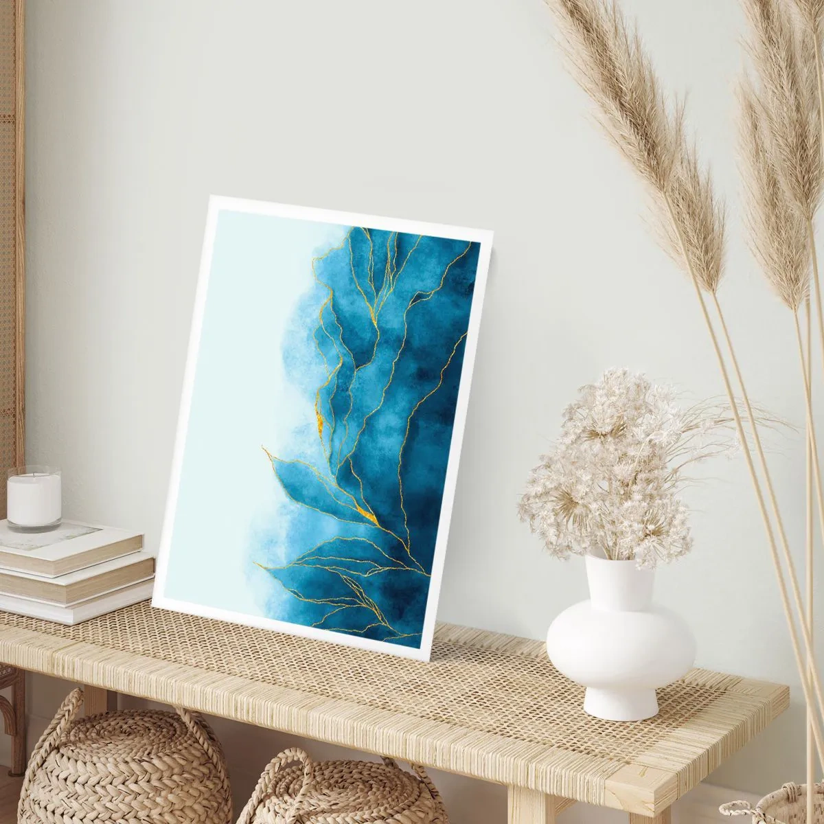 Affiche - Poster - Bleu doré - 70x100 cm