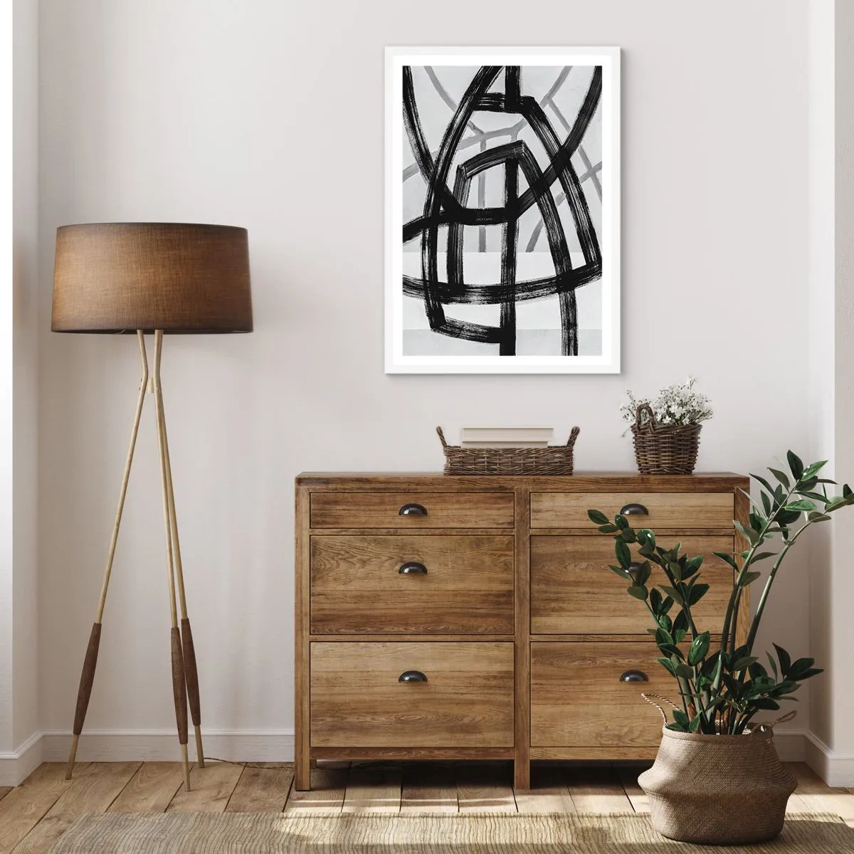 Affiche dans un cadre blanc - Poster - Profondeur du bâtiment - 70x100 cm