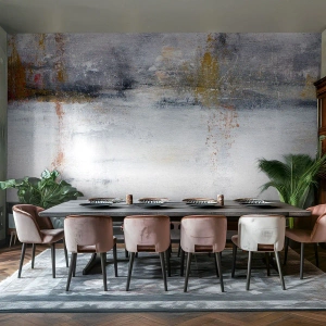 Papier peint sur mesure Standard Eco - Derrière l'air un rideau - Abstraction, Morceau, Peinture