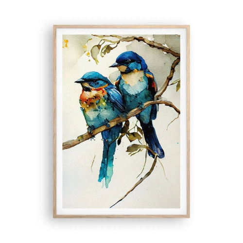 Affiche dans un chêne clair - Poster - A-t-il été offensé ? - 70x100 cm