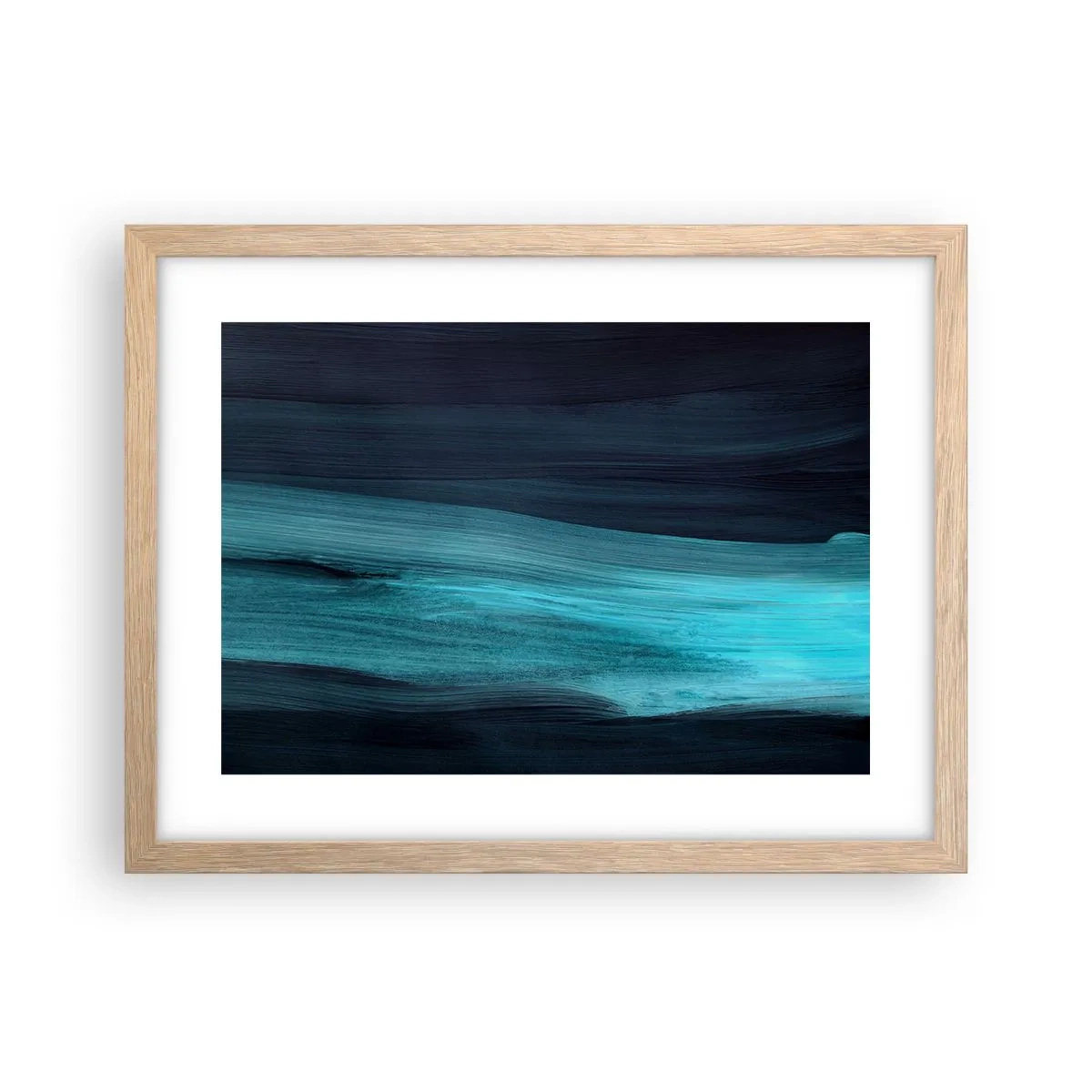 Affiche dans un chêne clair - Poster - Suivez le courant - 40x30 cm