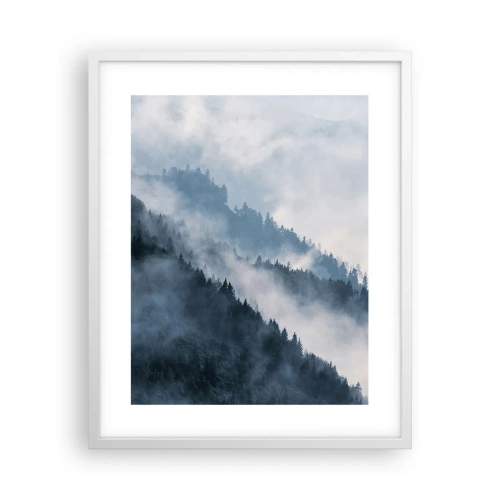 Affiche dans un cadre blanc - Poster - Mysticisme des montagnes - 40x50 cm
