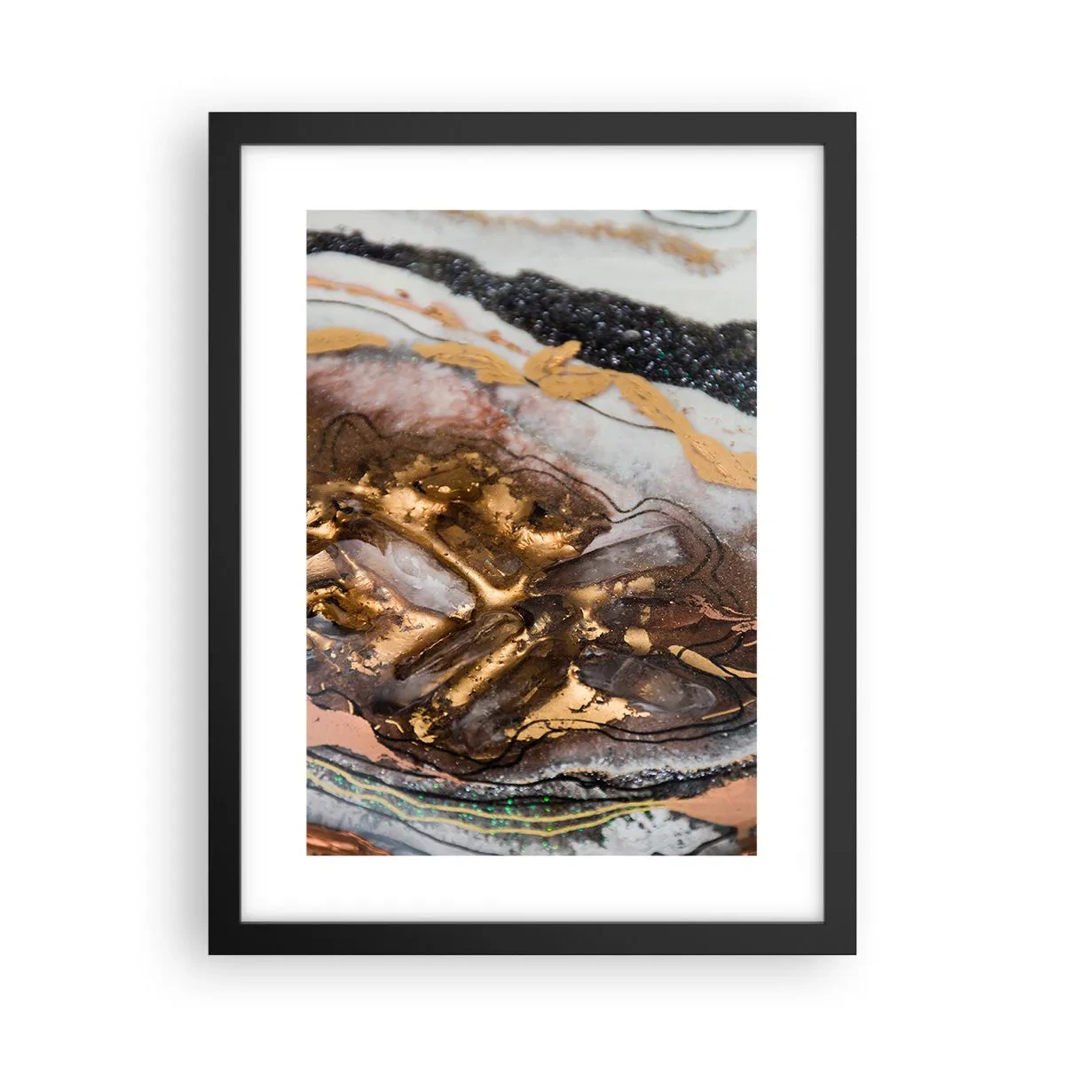 Affiche dans un cadre noir - Poster - Élément de la terre - 30x40 cm