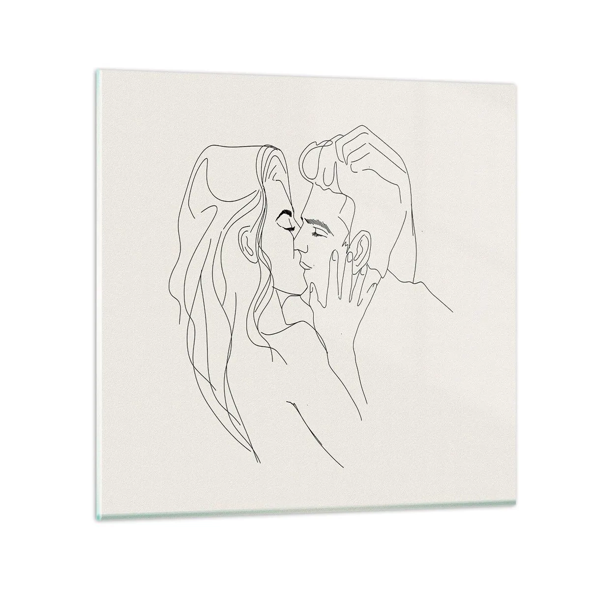 Impression sur verre - Image sur verre - Enlacé de sentiment - 70x70 cm