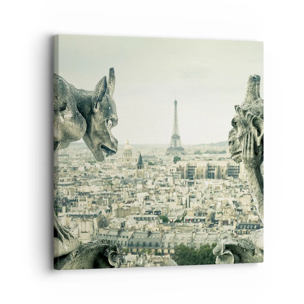 Impression sur toile - Image sur toile - Bavardage parisien - 30x30 cm