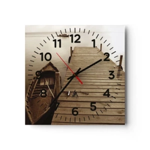 Horloge murale - Pendule murale - Le grand silence - 40x40 cm
