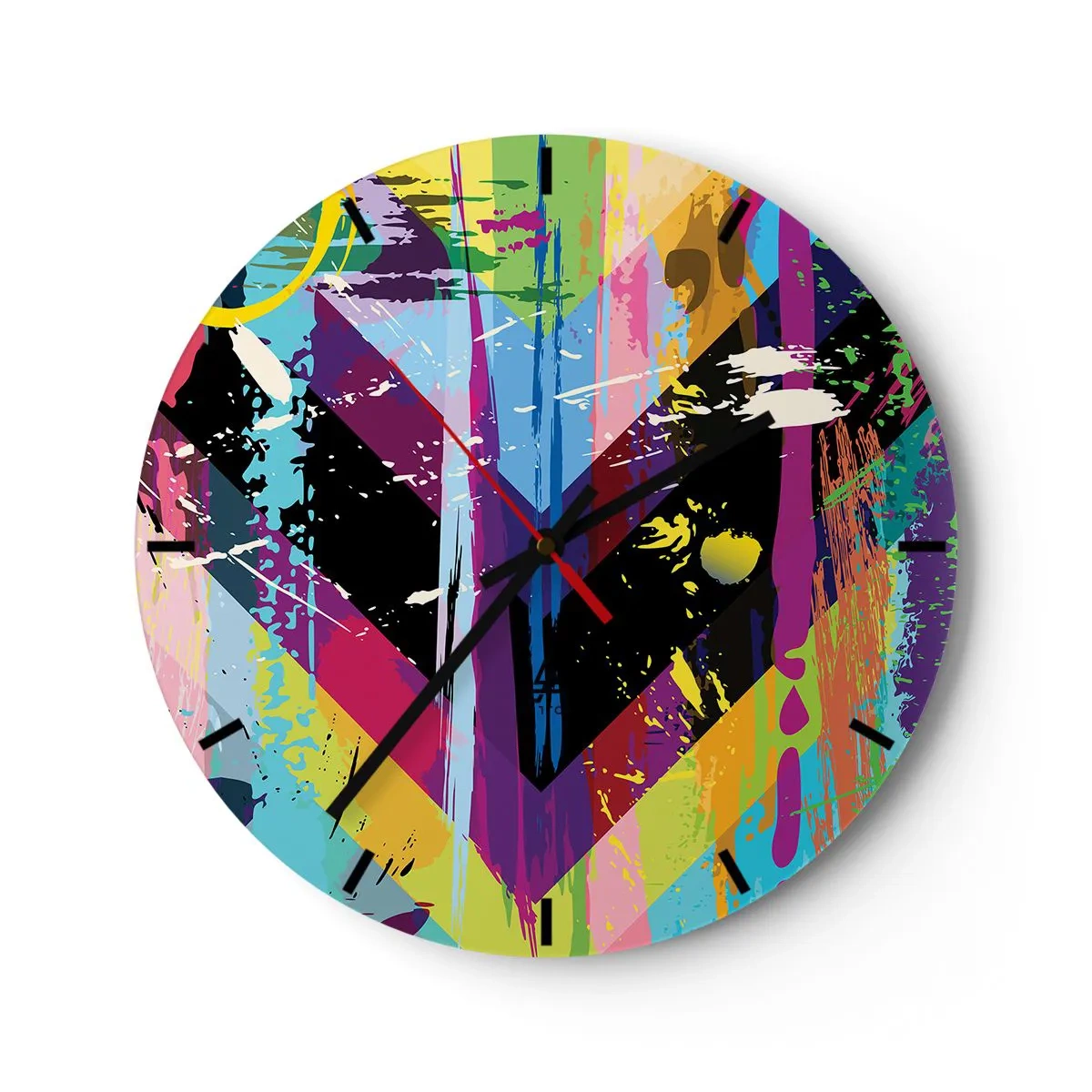 Horloge murale - Pendule murale - De haut en bas - 40x40 cm