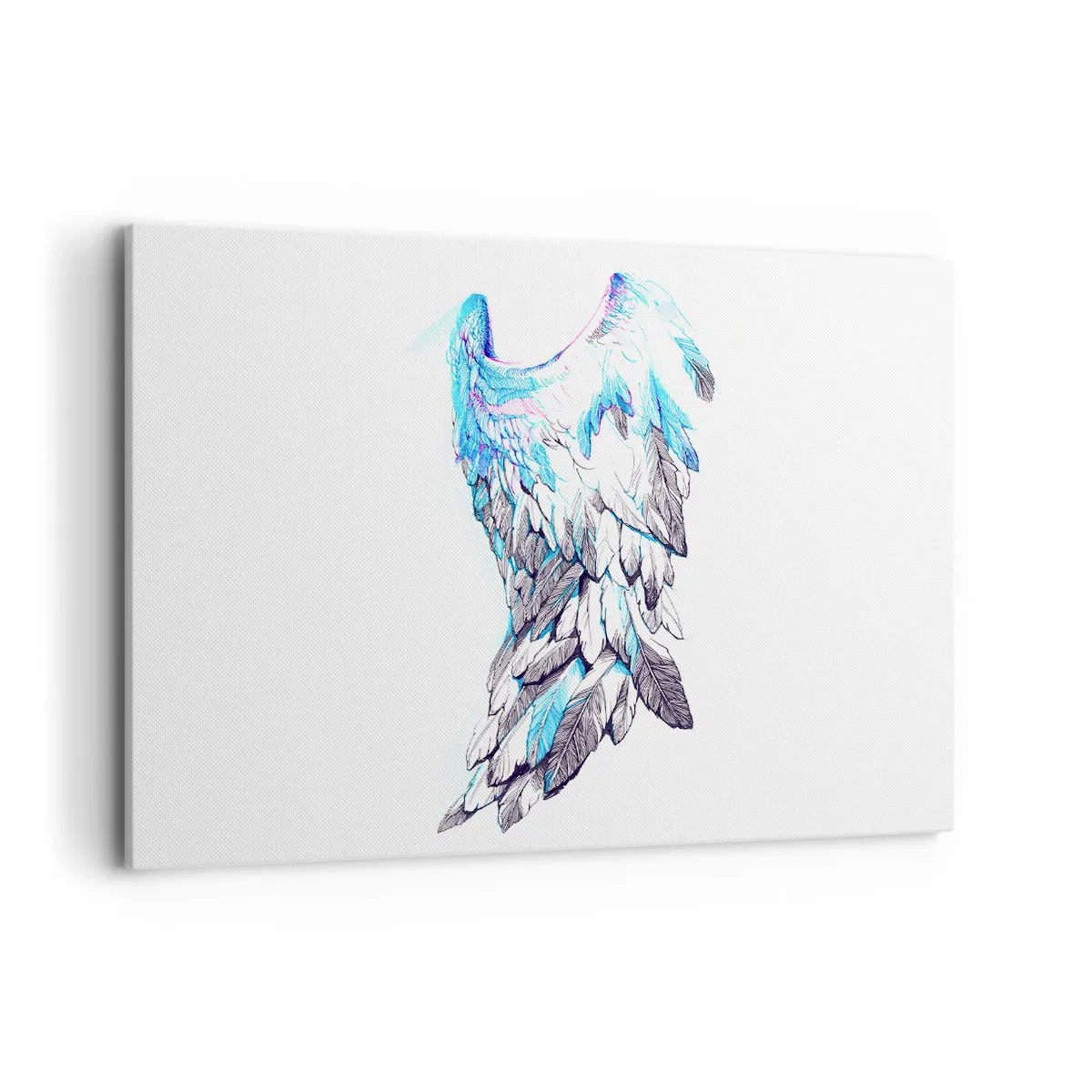 Impression sur toile - Image sur toile - Ailes d'ange délicates aux tons pastel - 120x80cm - j'ai besoin d'ailes - Décoration murale moderne pour le salon et la chambre ARTTOR