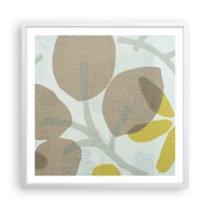 Affiche dans un cadre blanc - Poster - Composition en plein soleil - 60x60 cm