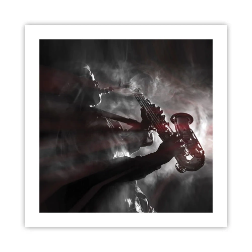 Affiche - Poster - Dans les brumes du jazz - 50x50 cm
