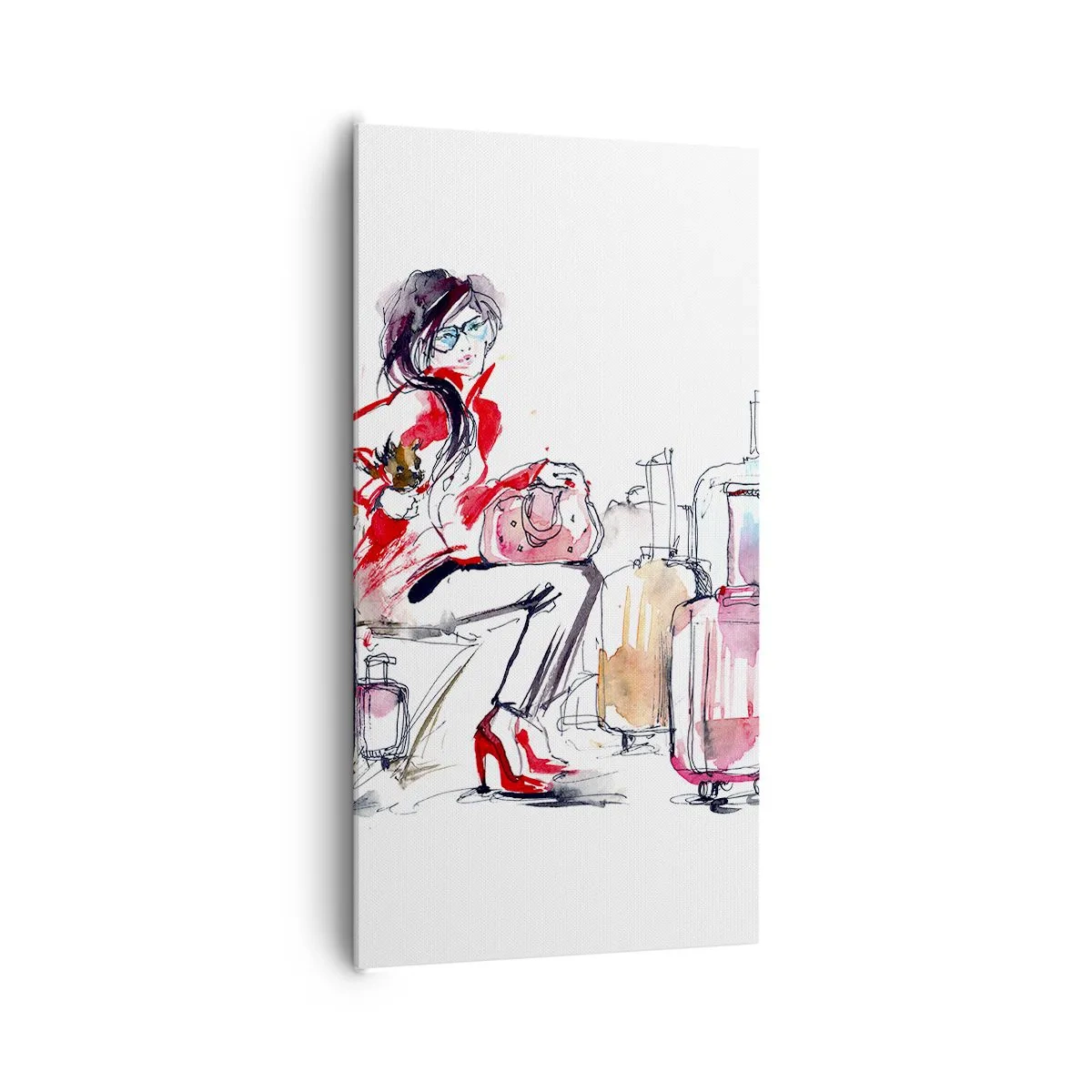 Impression sur toile - Image sur toile - Asseyons-nous avant le voyage - 65x120 cm