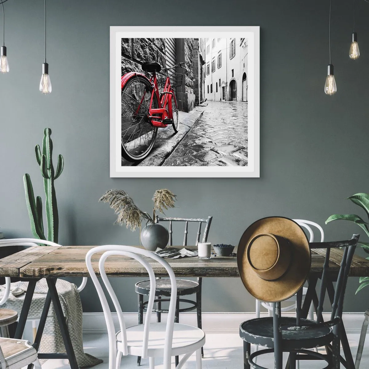 Affiche dans un cadre blanc - Poster - La vraie beauté ne vieillit pas - 40x40 cm