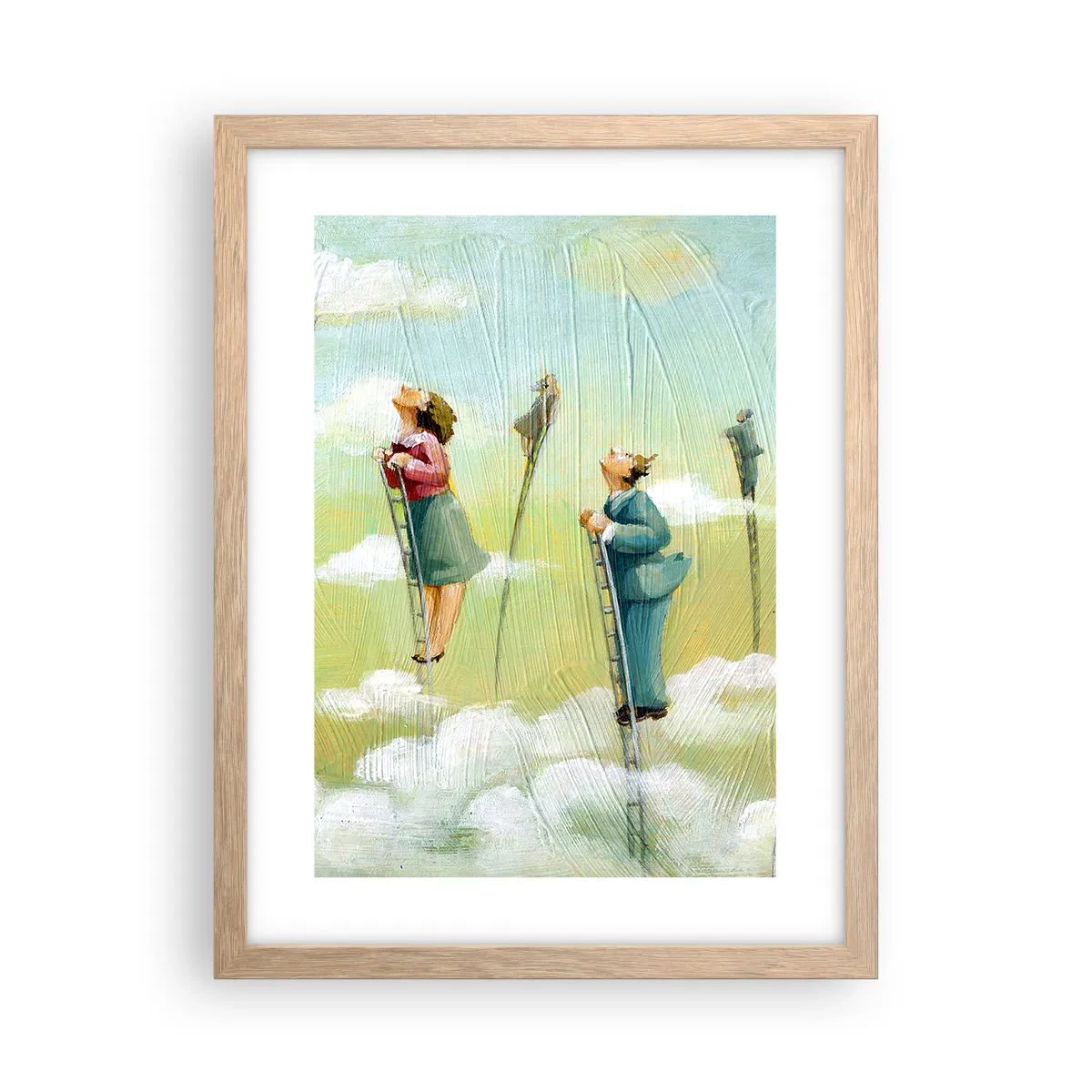 Affiche dans un chêne clair - Poster - Derrière ton rêve - 30x40 cm