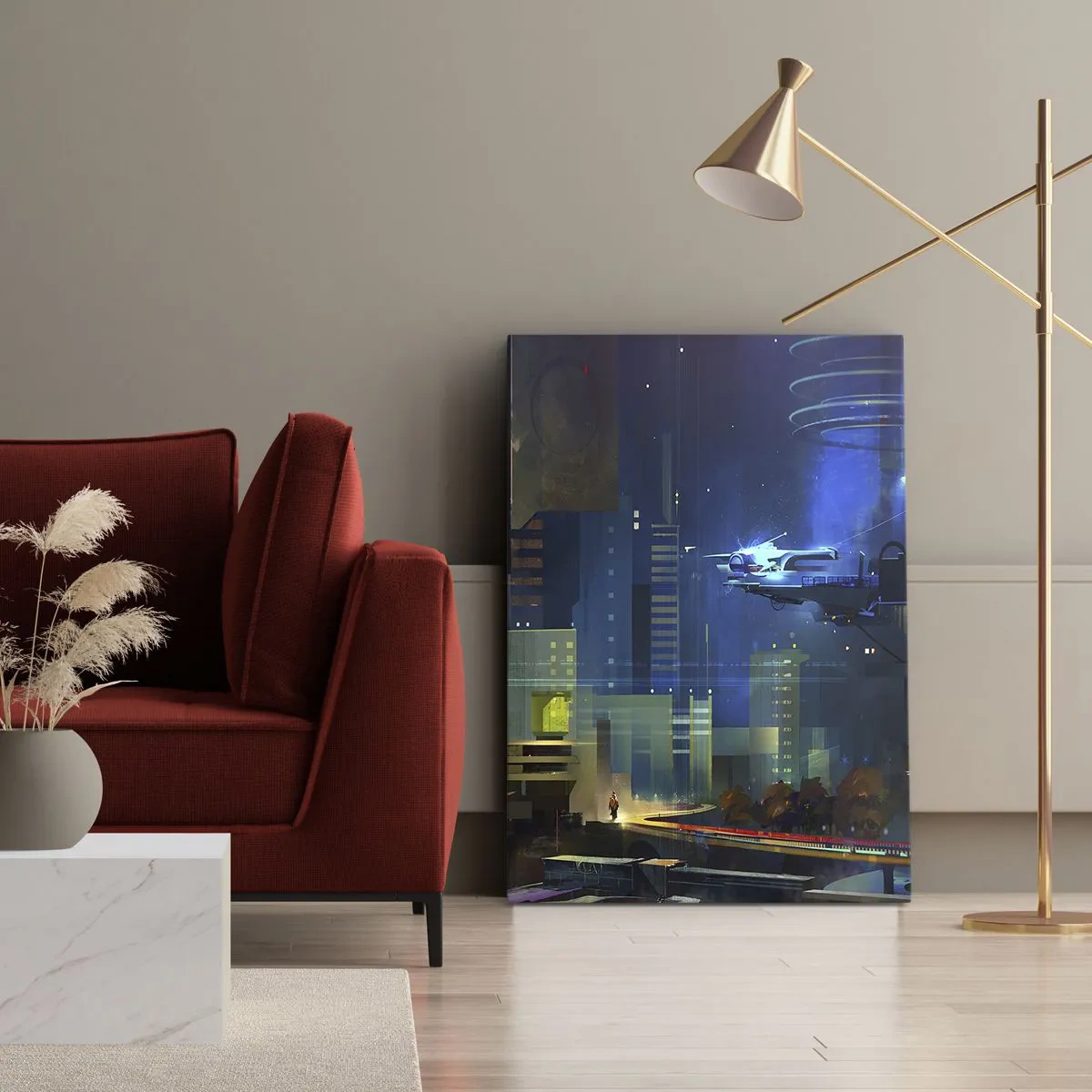 Impression sur toile - Image sur toile - Dans le futur proche - 45x80 cm