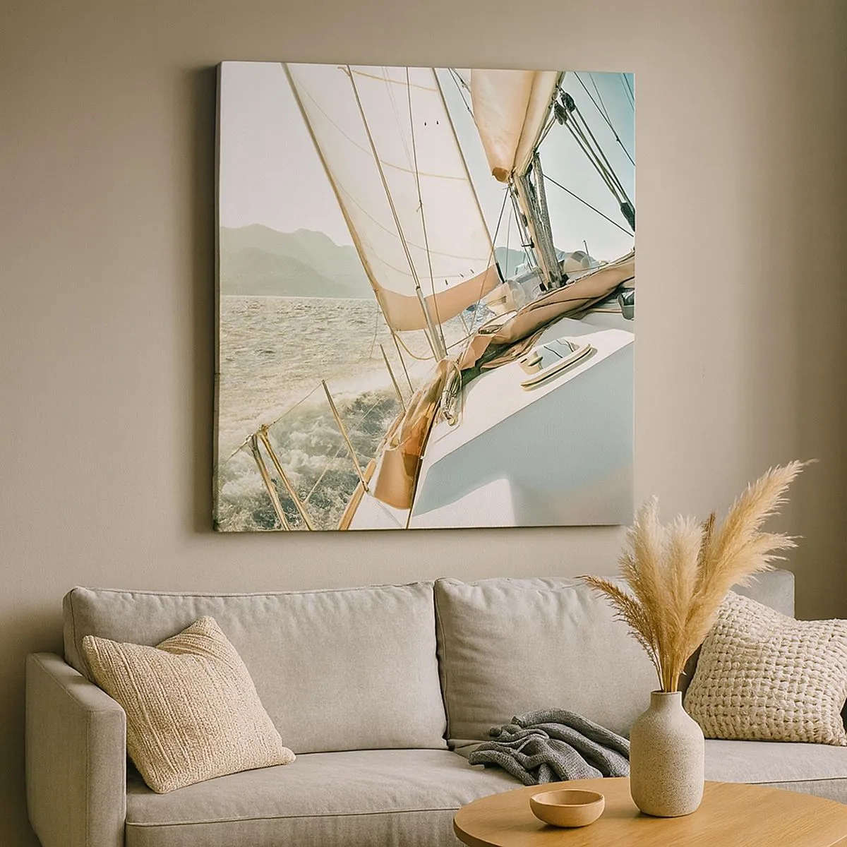 Impression sur toile - Image sur toile - Toutes voiles dehors - 30x30 cm